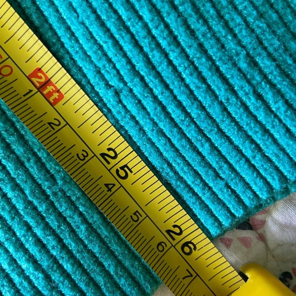 FREE PEOPLE Softly Structured Oversized Tunic Turtleneck Sweater Small Aqua - Picture 6 of 9